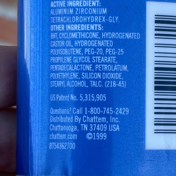 Ban Solid Stick Unscented Deodorant Anti-perspirant NEW NOS 1999 Discontinued - Picture 3 of 3